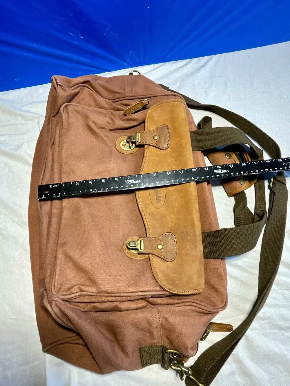 ​Magellan Sportswear Vintage Canvas & Suede Duffel Bag
